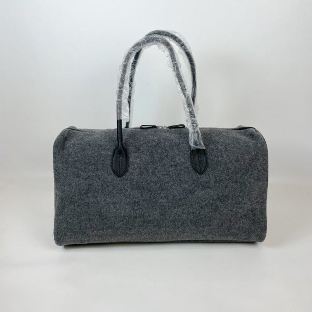 DSW Gray Wool Felt Duffel Bag